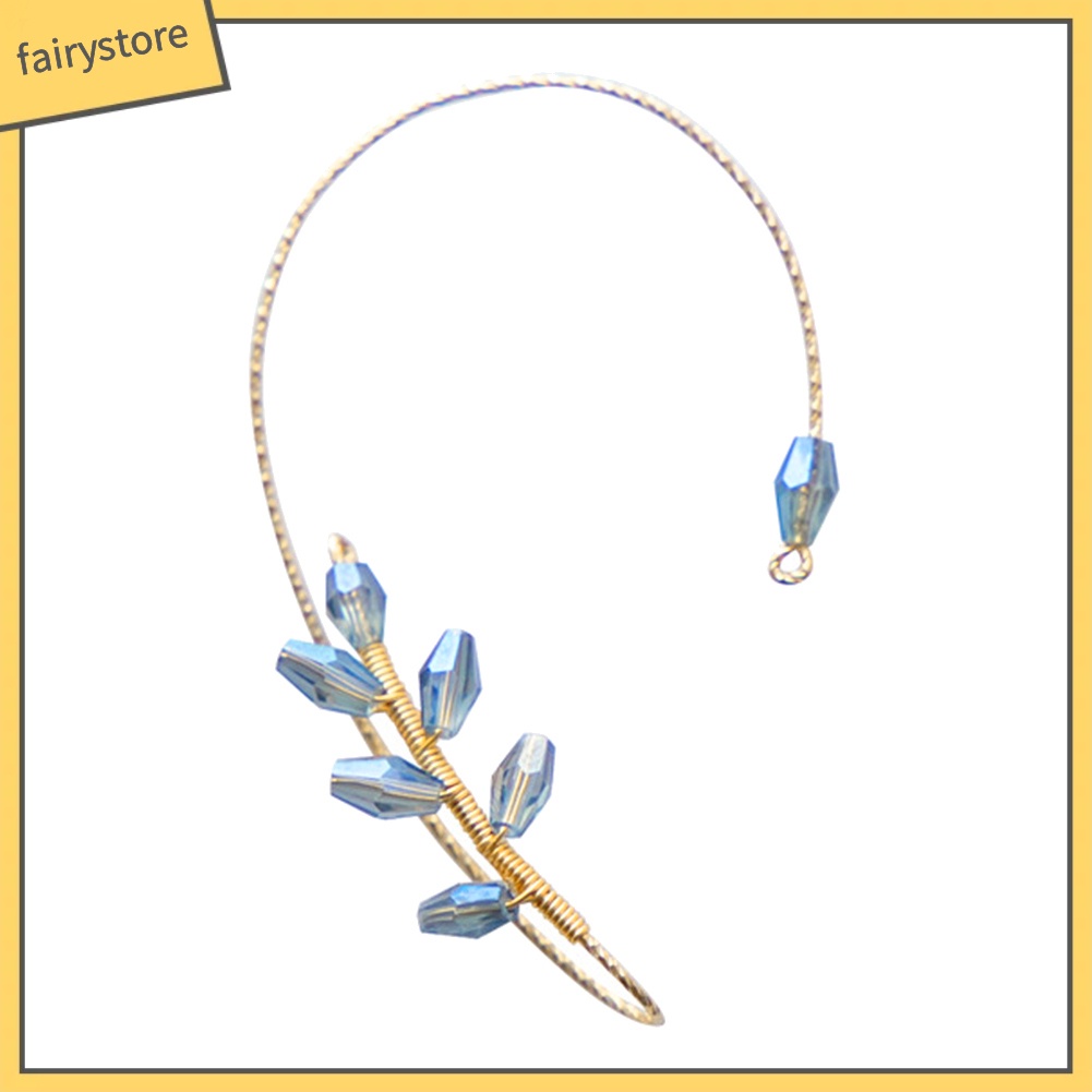 1 Khuyên Kẹp Vành Tai Không Cần Xỏ Lỗ Mạ Vàng Độc Đáo Cho Nữ