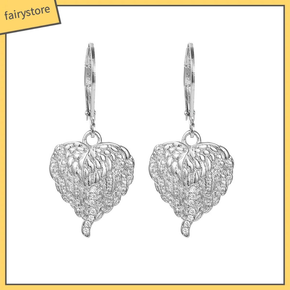 Bông Tai Hình Trái Tim Đính Đá Thời Trang Dành Cho Nữ