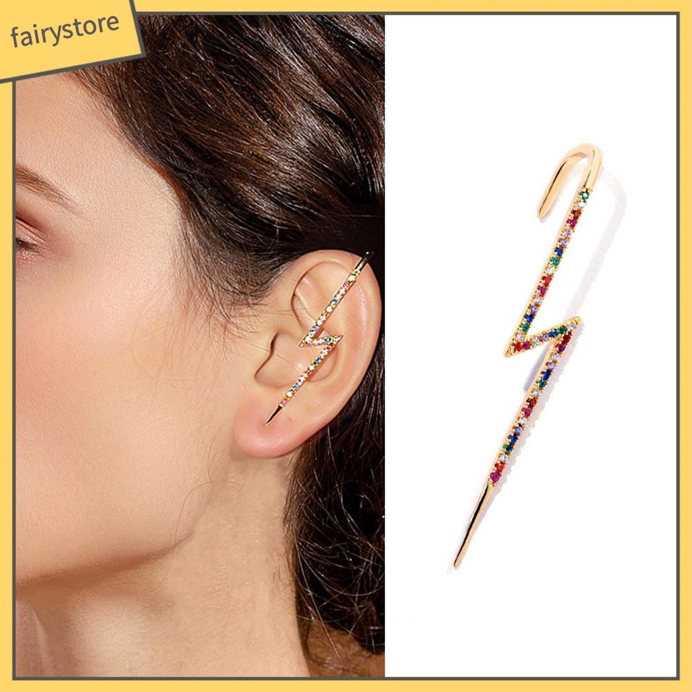 1 Chiếc Bông Tai Móc Đính Đá Cubic Zirconia Cho Nữ