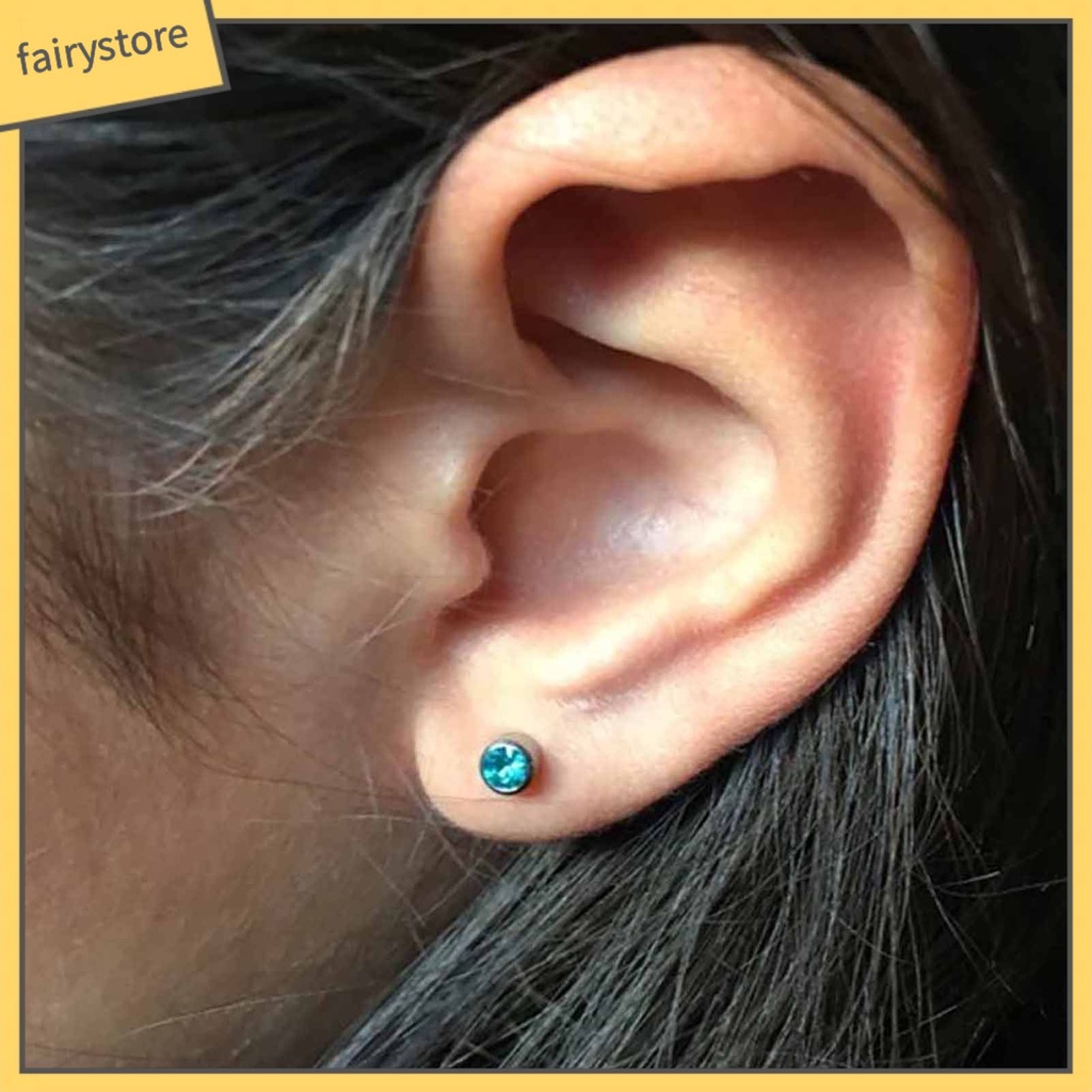 Set 12 Đôi Khuyên Tai Đính Đá Thời Trang Dành Cho Nữ