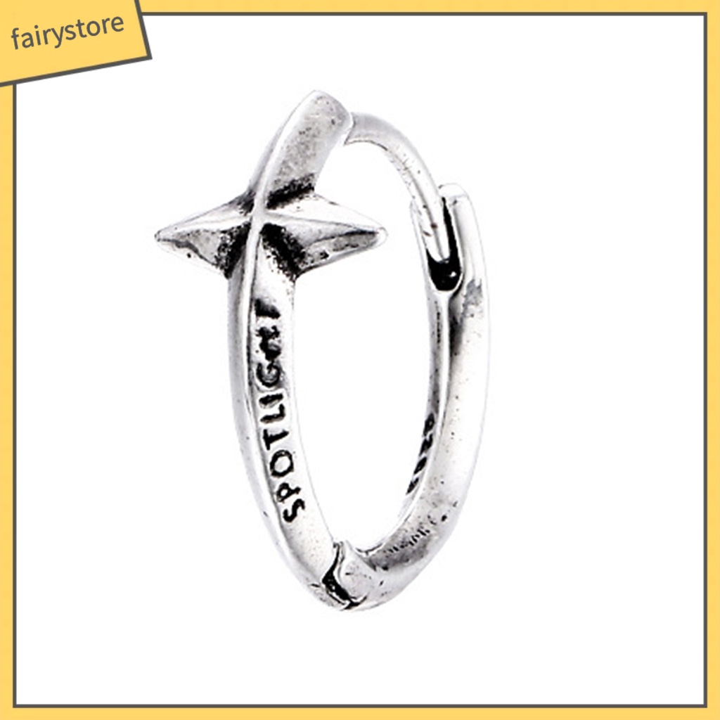 [FRO] 1 Bông Tai Hình Học Chữ Thập Lấp Lánh Phong Cách Vintage Bắt Mắt Hàng Ngày Cho Nữ