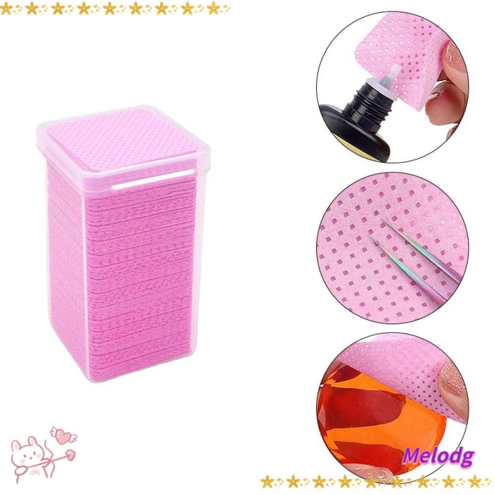 Hộp 200 Khăn Giấy Cotton Siêu Thấm Hút Dùng Để Tẩy Sơn Móng Tay / Lông Mi