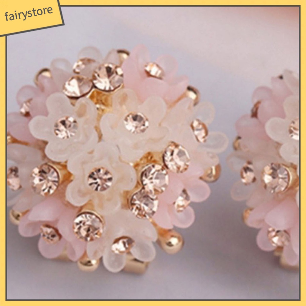 1 Đôi Bông Tai Hình Hoa Bằng Nhựa Resin Nhỏ Gọn Chống Rơi Vỡ Thời Trang Dự Tiệc Cho Nữ