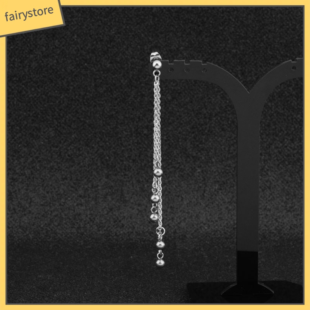 Bông Tai Dạng Kẹp Đính Hạt Bằng Thép Không Gỉ 1 Cái Cho Nam &amp; Nữ