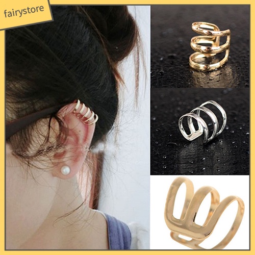 Khuyên Kẹp Vành Tai Hình Chữ U Phong Cách Punk Cá Tính Cho Nữ