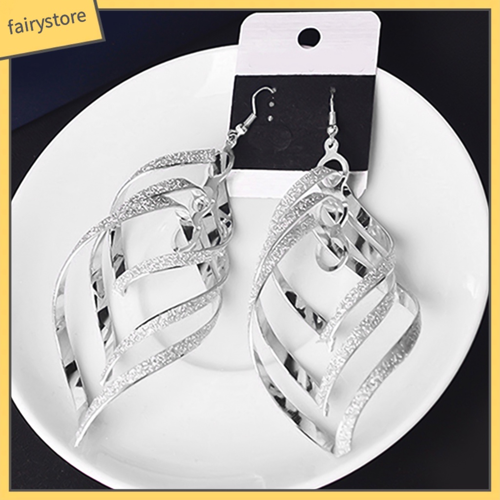 [FRO] Bông Tai Nhiều Lớp Dạng Móc Bằng Hợp Kim Tinh Tế Cho Tiệc Tùng