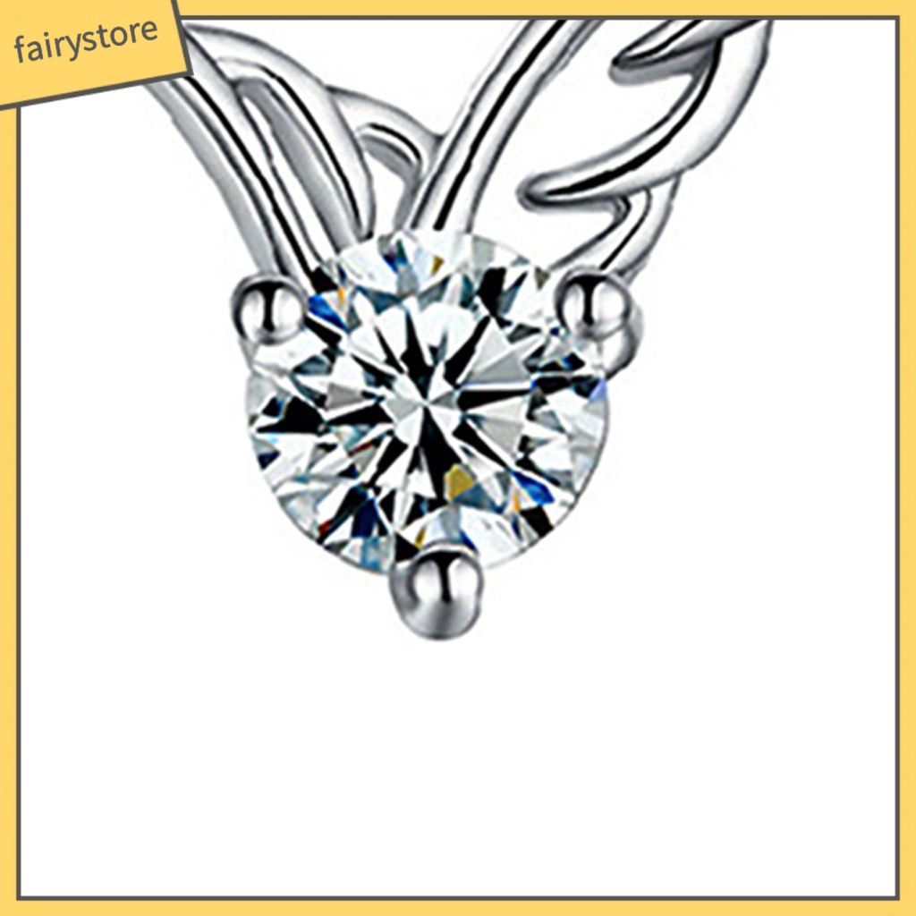 Bông Tai Mạ Bạc Hình Đôi Cánh Đính Đá Thời Trang Dành Cho Nữ