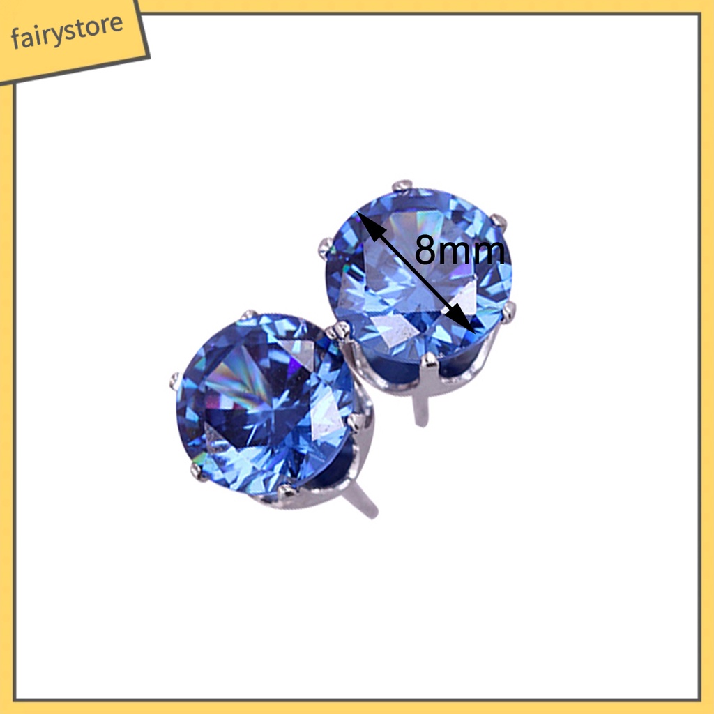 [FRO] Bông Tai Đính Đá Zircon Thanh Lịch Dễ Phối Đồ Tinh Tế