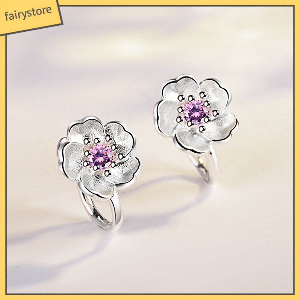 1 Đôi Bông Tai Hình Trái Cherry Đính Đá Phong Cách Hàn Quốc Thời Trang