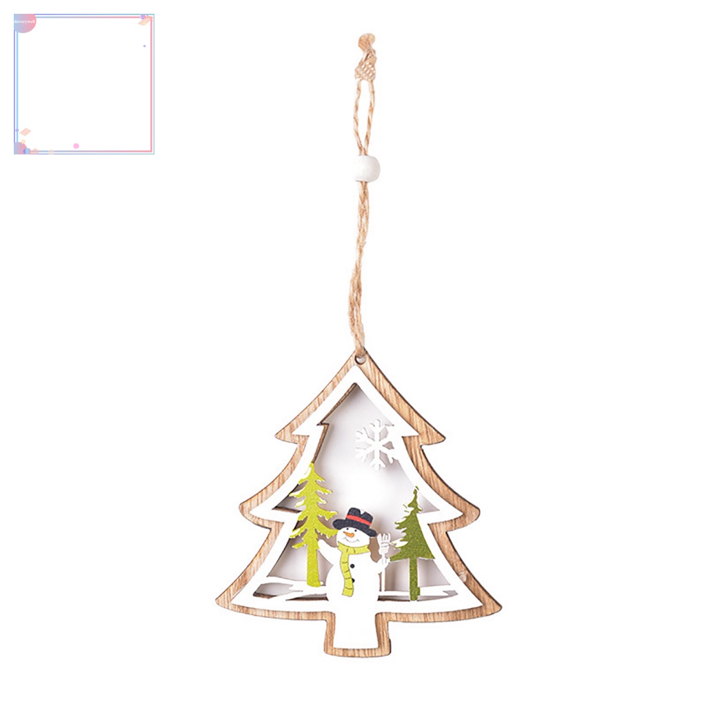 Phụ Kiện Trang Trí Giáng Sinh Bằng Gỗ Xinh Xắn