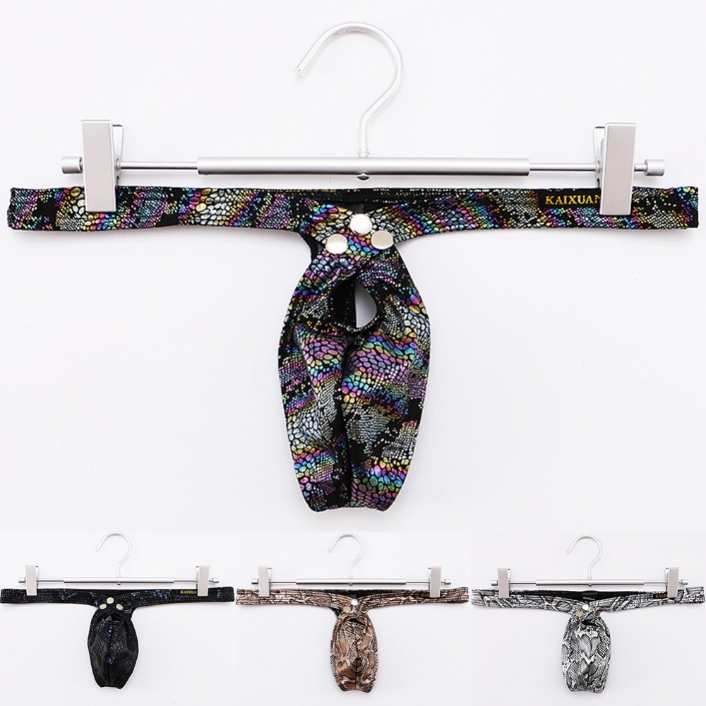 Quần Lót Lưng Chữ T Họa Tiết Da Rắn Thoáng Khí Thoải Mái Cho Nam