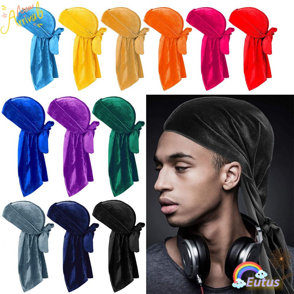 1 Mũ Turban Vải Nhung Đuôi Dài Thời Trang Cho Nam Và Nữ