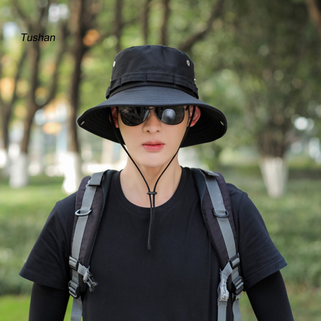 Mũ Ngư Dân Vành Rộng Màu Sắc Đơn Giản Có Thể Điều Chỉnh Kích Cỡ Dành Cho Nam Và Nữ