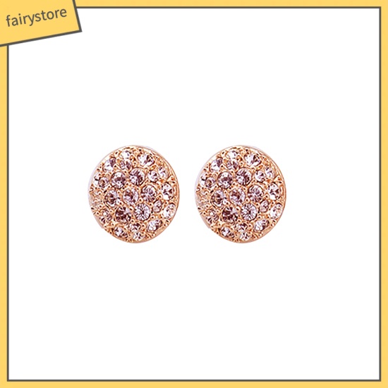 Khuyên Tai Tròn Đính Đá Thời Trang Cho Nữ