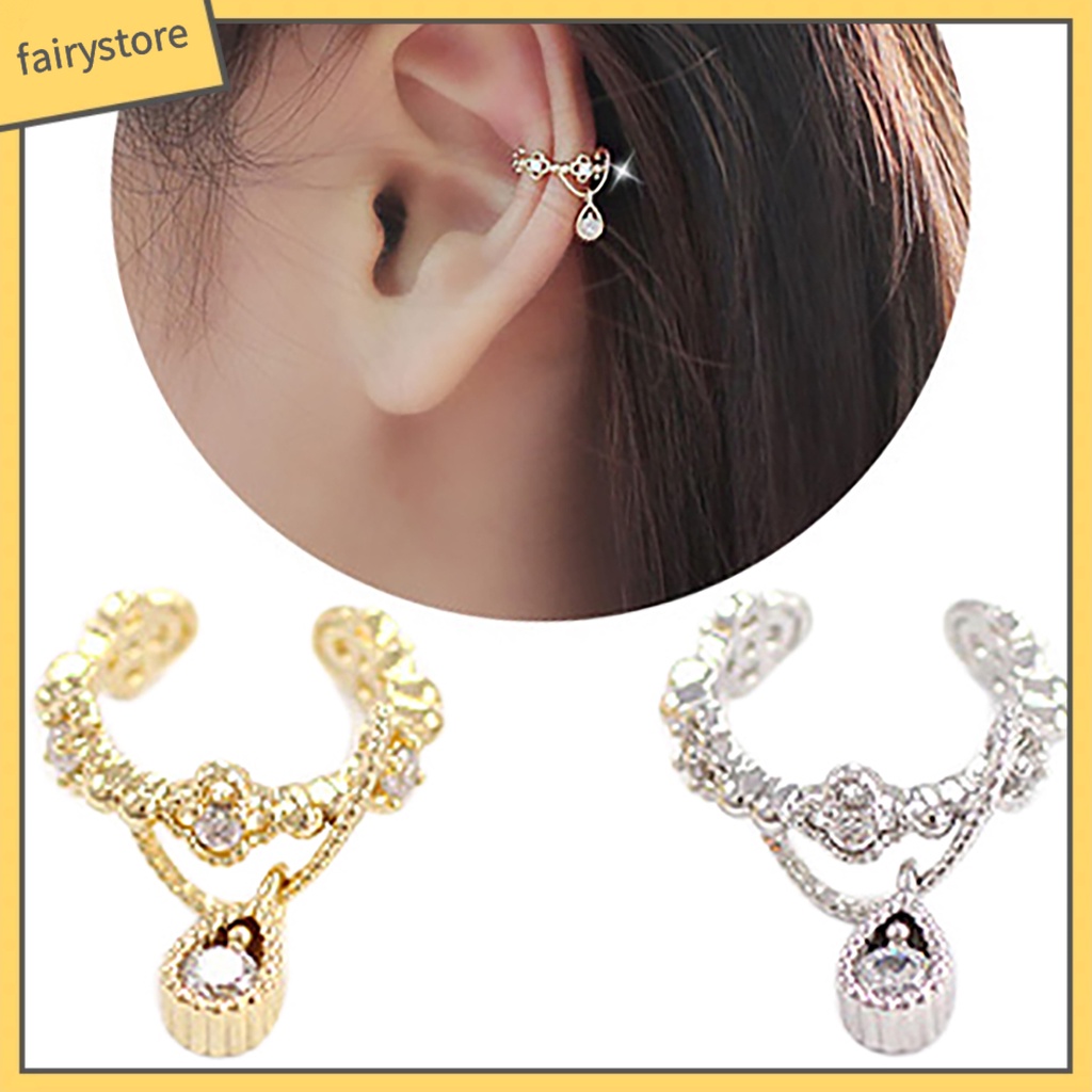 1 Khuyên Đeo Vành Tai Hình Giọt Nước Thời Trang Cho Nữ