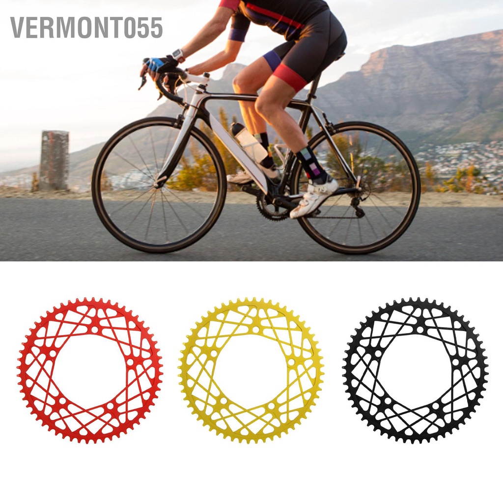 Vermont055 Xích Xe Đạp 56T Hợp Kim Nhôm Nhẹ Chống Mài Mòn Bánh Quay Tấm Thay Thế