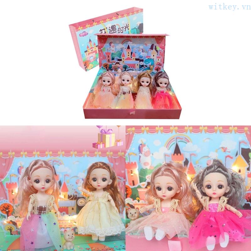 Bộ 4 Búp Bê Mini 5 inch Dành Cho Bé Gái