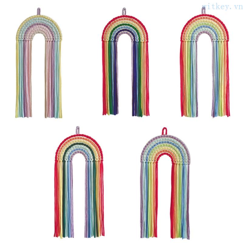 Phụ Kiện Kẹp Tóc / Dây Buộc Tóc / Nơ Màu Cầu Vồng Treo Tường Trang Trí Dành Cho Bạn Gái Hol