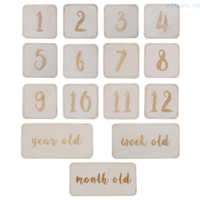 Set 15 Tấm Thẻ Ghi Nhớ Em Bé Dùng Làm Đạo Cụ Chụp Ảnh