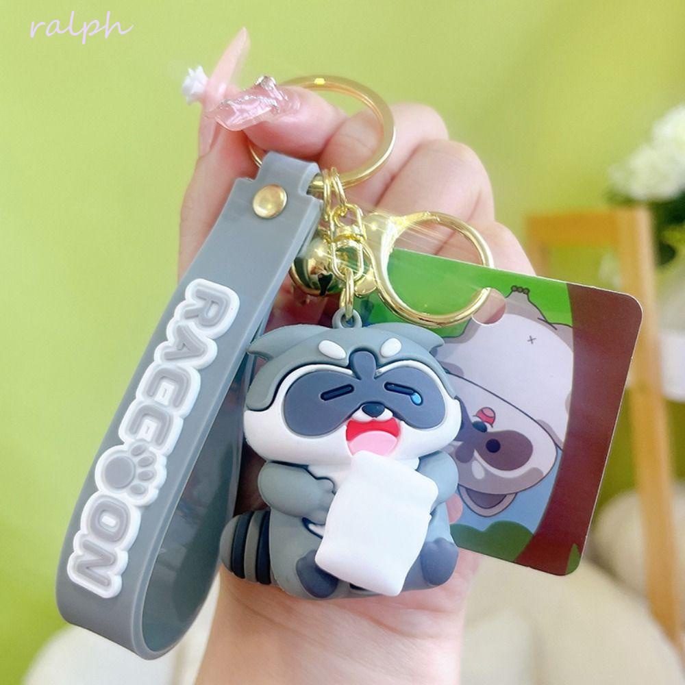 Móc Khóa Hình Gấu Mèo Raccoon Dễ Thương