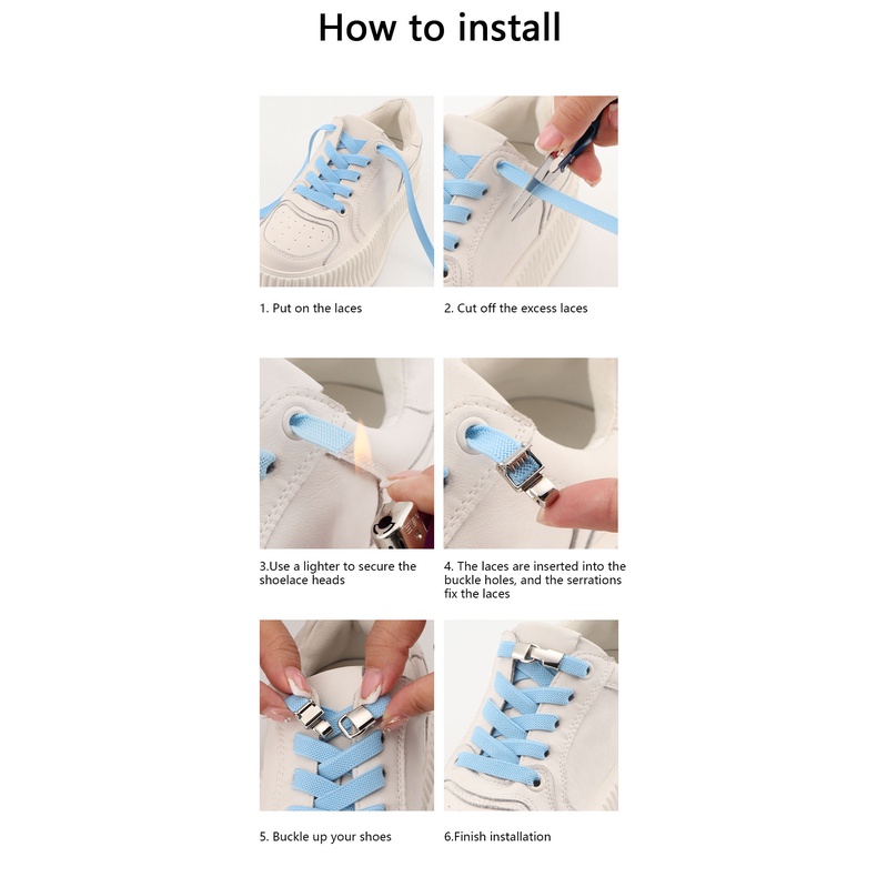 Dây Giày Co Giãn Không Cần Buộc Tiện Dụng