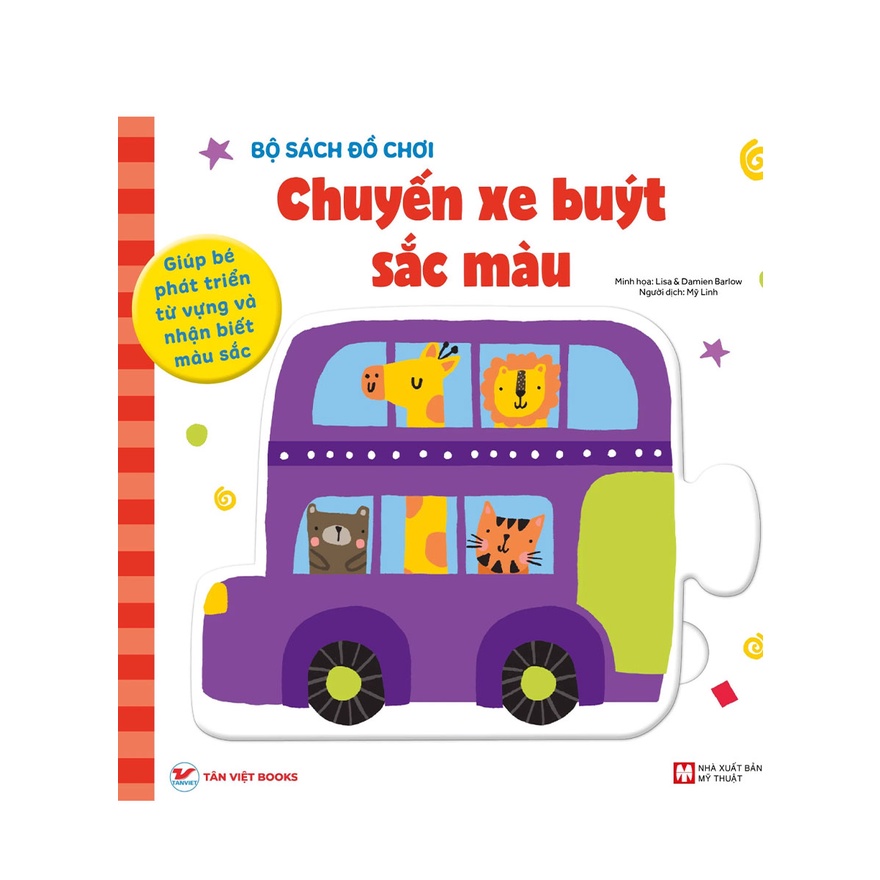 Sách - Bộ Sách Đồ Chơi – Giúp Bé Phát Triển Từ Vựng Và Nhận Biết Màu Sắc: Chuyến Xe Buýt Sắc Màu  - TV