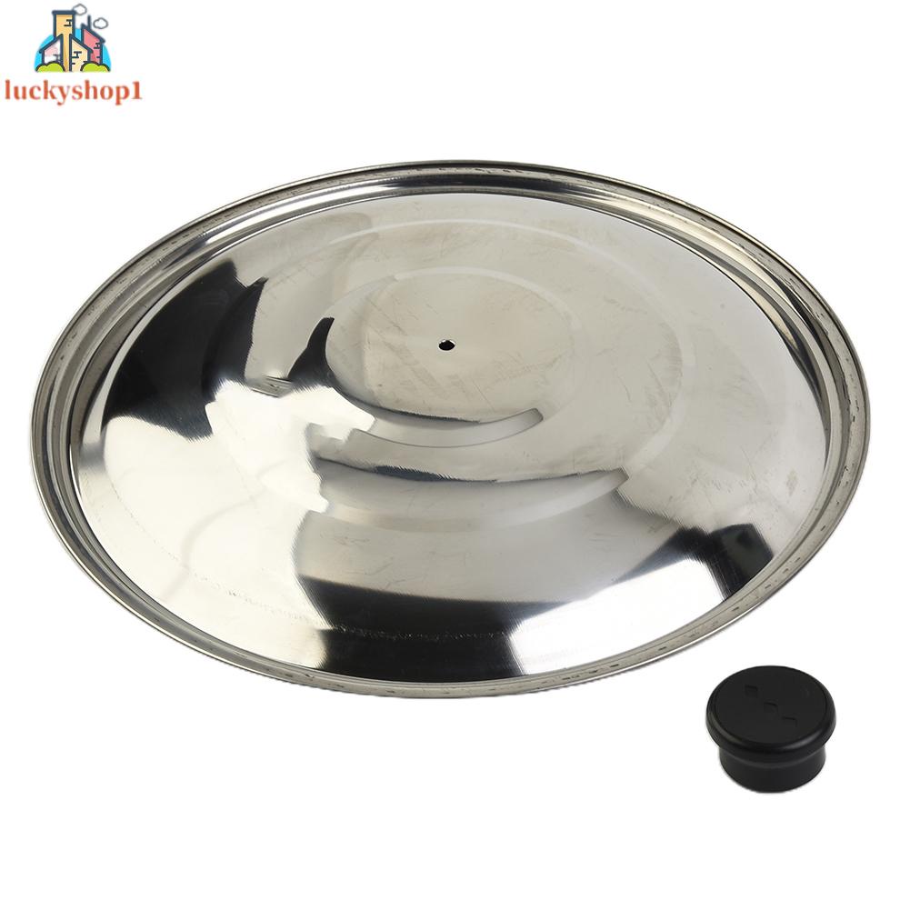 Chảo Chiên / Luộc Sữa Có Nắp Bằng Thép Không Gỉ 32cm