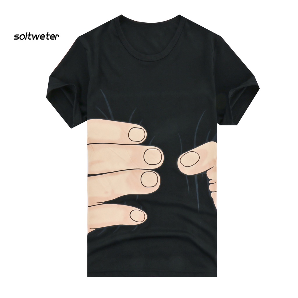 Áo Thun In Họa Tiết Hoạt Hình Vui Nhộn Thời Trang Mùa Hè Cho Nam