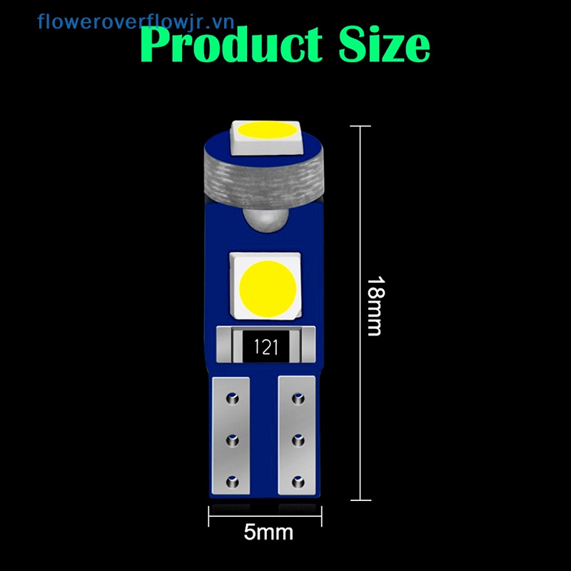 Bóng Đèn Led T5 3smd 3030 W3W W1.2W Ánh Sáng Ấm Gắn Bảng Điều Khiển Dành Cho Ô Tô
