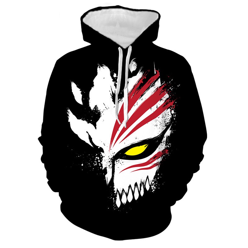 Áo Hoodie Tay Dài In Họa Tiết Anime Kurosaki ichigo Oversize Dành Cho Nam Nữ