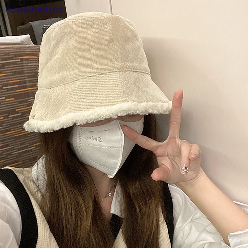 Mũ Bucket Chất Liệu Lông Ấm Áp Thời Trang Cho Nữ