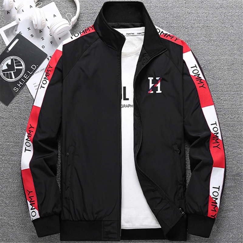 Áo Khoác Gió Thể Thao Thêu Logo Tommy Hilfiger Thời Trang Cho Nam Và Nữ