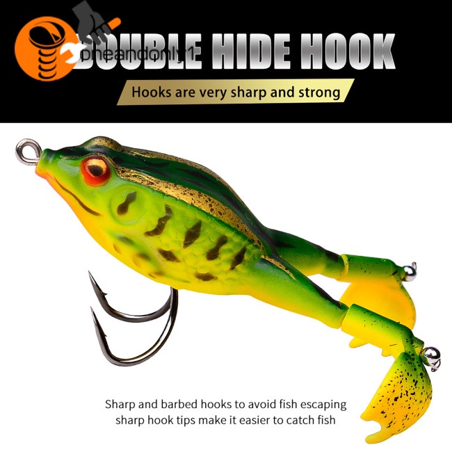 Mồi Câu Cá Giả Bằng Silicone Mềm Hình Ếch Sống Động