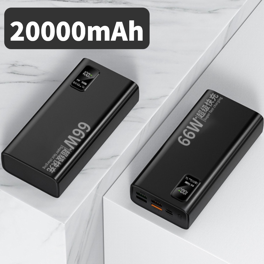 ️Sạc dự phòng 20000mah sạc nhanh 66W QC3.0 màn hình LED Sạc siêu nhanh