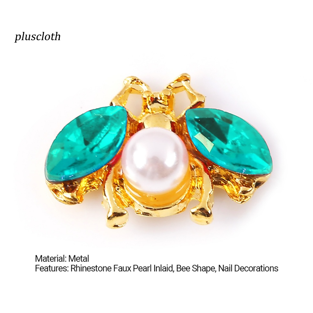 Set 10 Phụ Kiện Trang Trí Móng Tay 3D Hình Chú Ong Đính Đá Xinh Xắn