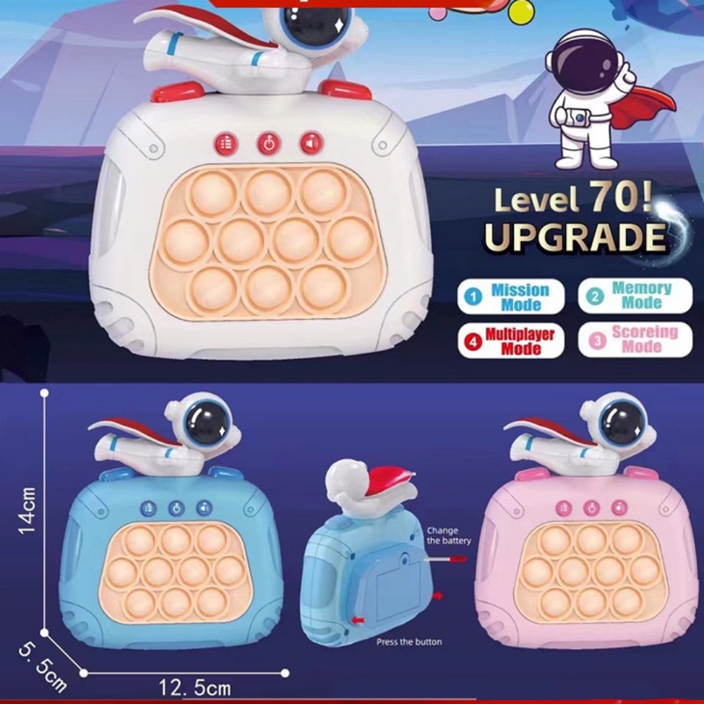 Máy Chơi Game Nhấn Tay Nhanh Chóng Hình Phi Hành Gia Phiên Bản Nâng Cấp Tốc Độ Điện Tử Dành Cho Trẻ Em