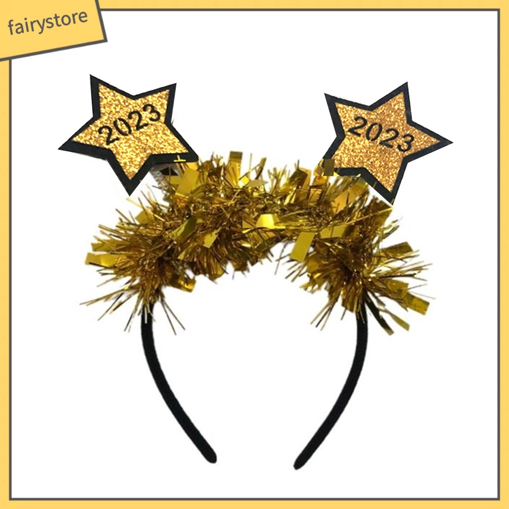 [FRO] Băng Đô Đính Ngôi Sao Lấp Lánh Màu Sắc Tươi Sáng Dễ Phối Đồ Trang Trí Tiệc Mừng Năm Mới Cho Nữ