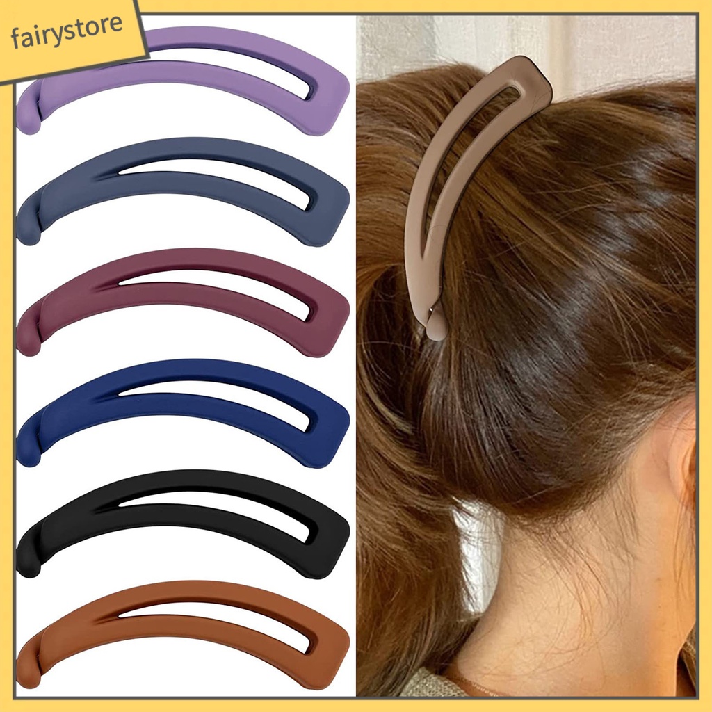 [FRO] Kẹp Tóc Lớn Màu Trơn Nhỏ Gọn Quyến Rũ Làm Việc Thích Hợp Cho Tiệc Tùng