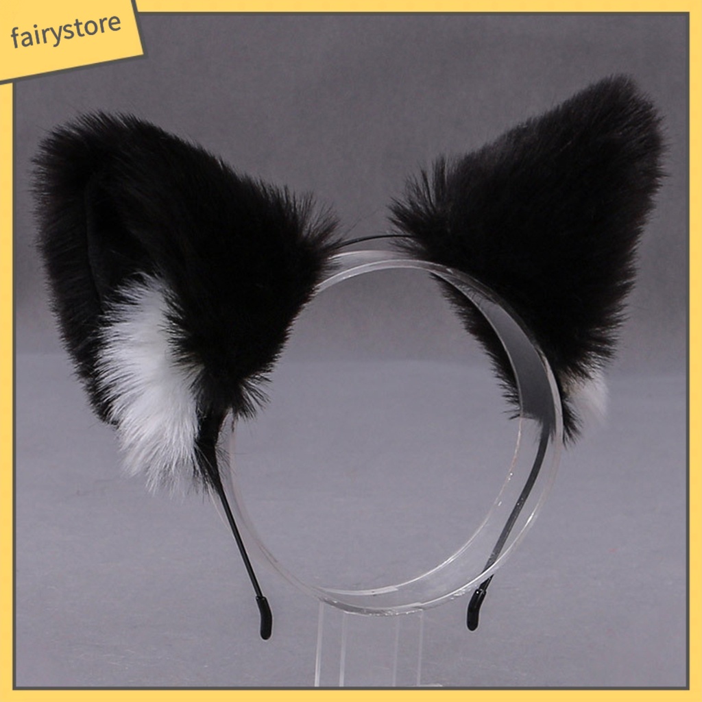 Băng Đô Tai Mèo Lông Xù Tinh Tế Dùng Hóa Trang Tiệc Tùng