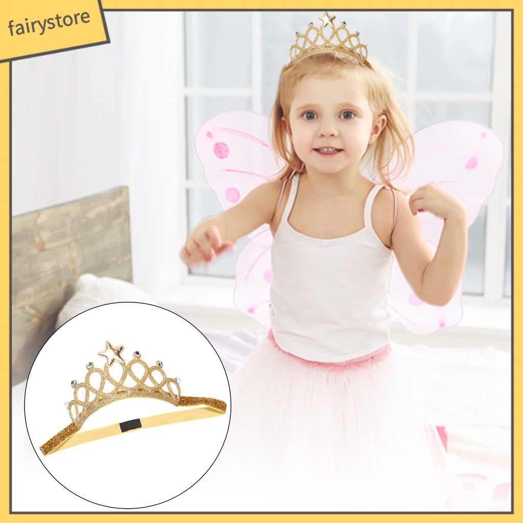 Cài Tóc Hình Vương Miện Đính Đá Lấp Lánh Dễ Thương Cho Bé Gái