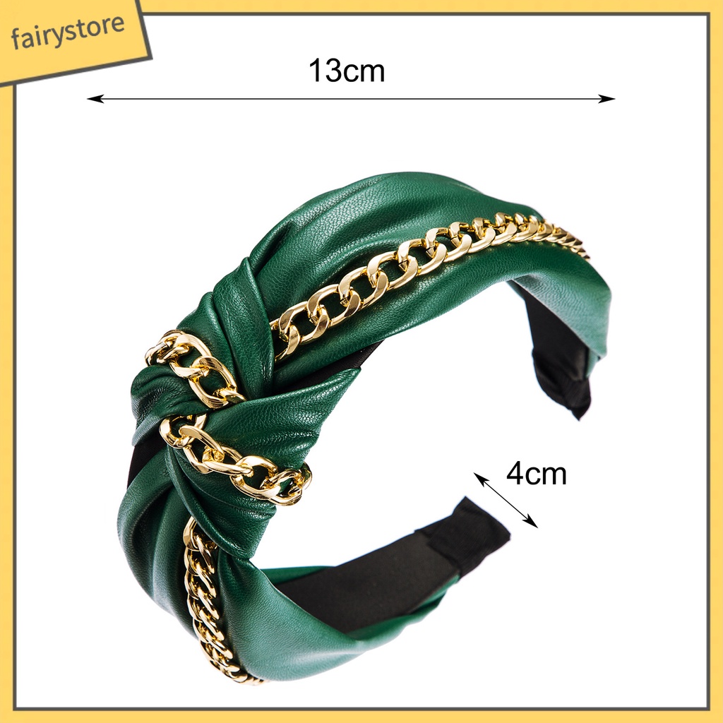 Băng Đô Dây Xích Thắt Nút Bằng Hợp Kim Giả Da Chống Trượt [FRO] Duyên Dáng Cho Dating