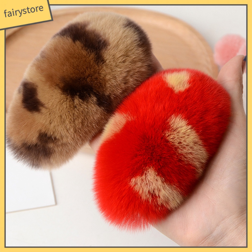 Kẹp Tóc Phủ Lông Giả Mềm Mại Thoải Mái Phong Cách Hàn Quốc