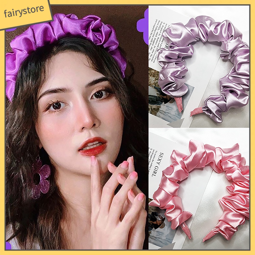 Kẹp Tóc Lụa Màu Trơn Chống Trượt Dùng Hàng Ngày