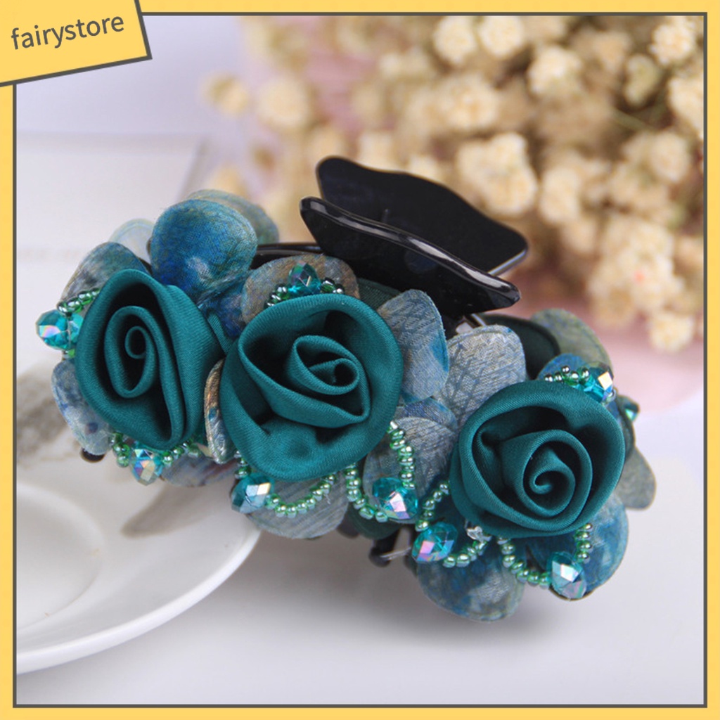 Kẹp Tóc Càng Cua Bằng Nhựa Co Giãn Chống Trượt Tạo Kiểu Tóc Thủ Công