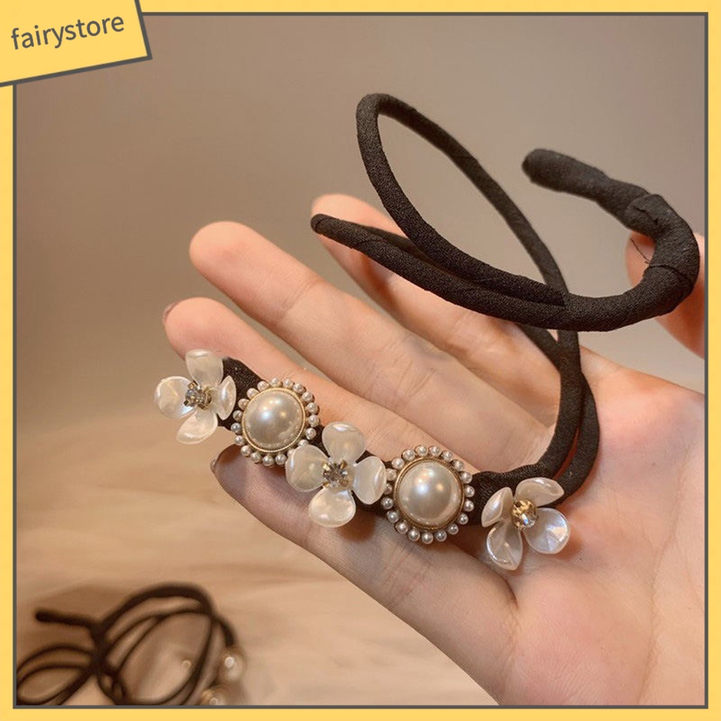 Kẹp Tóc Nửa Quả Cầu Hoa Đính Ngọc Trai Nhân Tạo