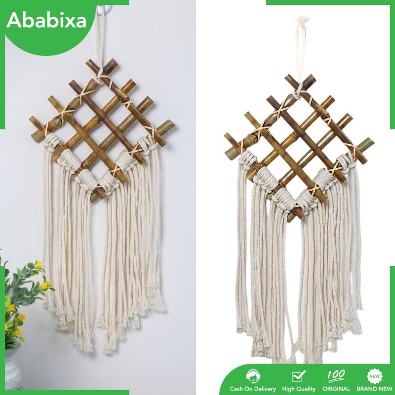 Phụ Kiện Treo Tường Trang Trí Bằng Gỗ Đan Tay Phong Cách Bohemian