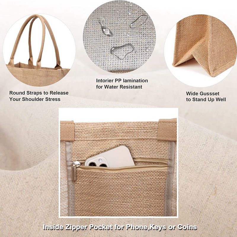 Túi Tote Vải Bố Có Tay Cầm Trang Trí Nội Thất