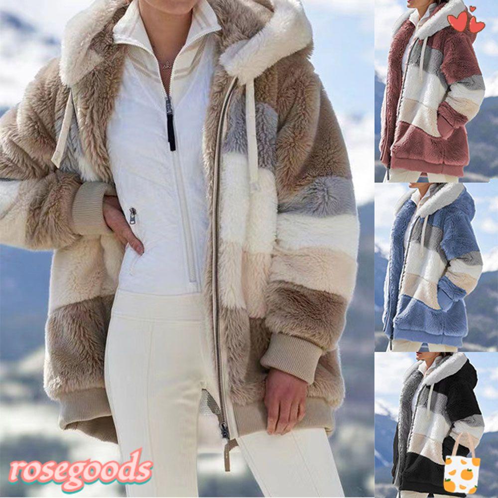 Áo Khoác Lông Nhung Có Mũ Trùm Đầu Thời Trang Dành Cho Nữ