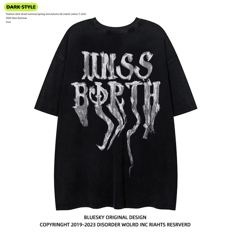 Áo Thun Tay Ngắn In Hình Bướm Phong Cách Âu Mỹ Thời Trang Mùa Hè Cho Cặp Đôi Nặng 280g