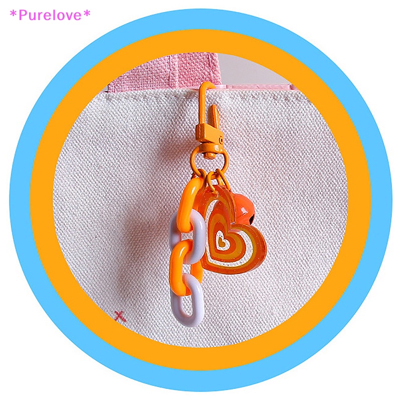 1 Móc Khóa Hình Trái Tim Nhiều Màu Sắc Bằng Acrylic Thời Trang Mới